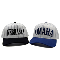 Sombrero a rayas Vintage para adultos de calidad superior personalizado elevado 3D bordado 5 paneles gorras de béisbol colorido algodón Snapback para hombres