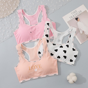 Conjunto de Ropa Interior Deportiva Transpirable de Poliéster/Algodón para Estudiantes, Chicas en Pubertad, Chaleco Deportivo, Sujetador para Escuela Secundaria, Tallas Grandes - Product Image 2