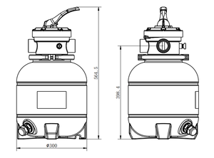 12 Inch Hot Tub Sand <strong>Filter</strong> <strong>System</strong> with 1/3 hp <strong>Pool</strong> Pump Prefilter for Spa and <strong>Above</strong> <strong>Ground</strong> <strong>Pool</strong> <strong>Filter</strong> - Product Image 6