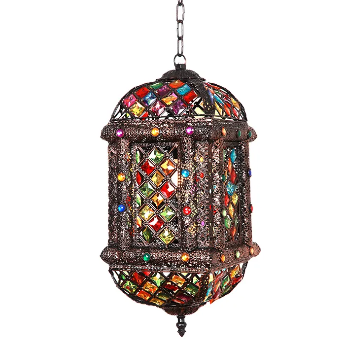 コーヒーショップトルコモロッコモザイクNS-124010の東南アジアの鉄ヴィンテージシャンデリアレトロ装飾ペンダントライト