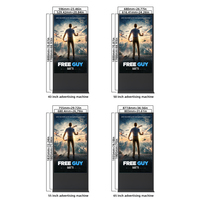 Écran d'affichage publicitaire numérique sur pied de 50 pouces, écran LCD ultra fin, kiosque tactile Android, totem pour centre commercial