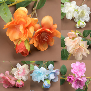 Fleurs artificielles en soie de gardénia, 45 pièces, pour décoration de mariage, mur, bureau, bouquet - Product Image 2