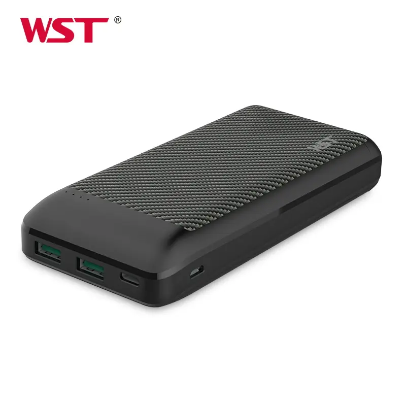 WST bank daya catu daya ponsel portabel, bank daya 20000mah USB ganda baru untuk ponsel android