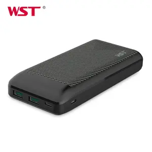 안드로이드 폰을위한 WST 휴대용 모바일 에너지 저장 전원 공급 장치 전원 은행 새로운 더블 USB 20000mah 전원 은행