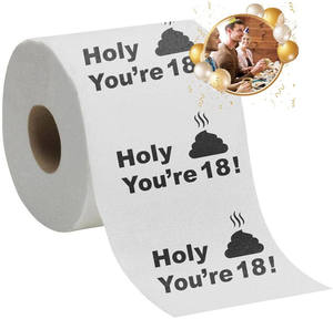 Vente en gros d'usine, papier toilette personnalisé <span class=keywords><strong>pour</strong></span> fête de 18e anniversaire, cadeau amusant et original, <span class=keywords><strong>blague</strong></span> imprimée, rouleau de papier toilette - Product Image 2