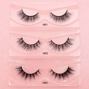 Pestañas de visón 3D gruesas hechas a mano, tira completa, sin crueldad, maquillaje, M56 - Product Image 1