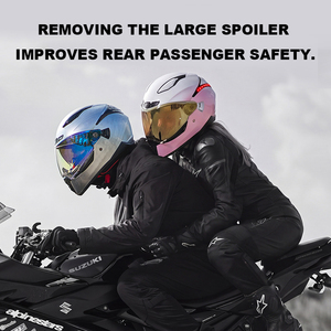 Casco Integrale per Moto BYB/RNG M-Black BY-166 con Luce LED, Approvato DOT, in ABS, per Adulti, Sport e Guida - Product Image 2