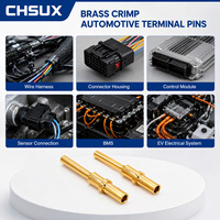 Connecteurs Électriques à Sertir en Laiton pour Bornes Automobiles, Faisceau de Câbles, Contact en Cuivre, Pièces Auto OEM Personnalisées, Acier Inoxydable CNC