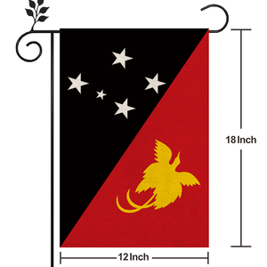 La décoration d'atmosphère unique de drapeau de jardin de cour de Papouasie-Nouvelle-Guinée peut être personnalisée 18*12 po - Product Image 5