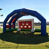 Arche de jeu gonflable interactive pour tir au but de football en plein air, idéale pour les événements sportifs