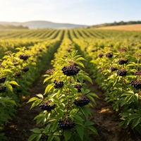 Fabrieksleverancier Voedingsmiddelkwaliteit Natuurlijk Zwarte Vlierbessen Kruidenextract Poeder 25% Anthocyanen Vacuüm verpakt Trommel CAS 84603-58-7