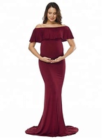 Robe de maternité convertible pour séance photo de grossesse, longue, en coton et élasthanne respirant, anti-allergie, pour femme
