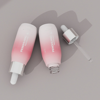 Flacons compte-gouttes en verre OEM de 30 ml pour sérum, personnalisables, pour crème visage et huile essentielle, emballage rond pour soins de la peau, sérigraphiés