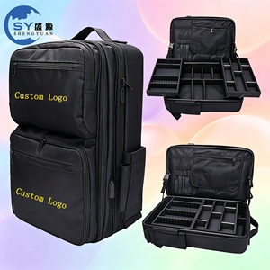 Sac <span class=keywords><strong>à</strong></span> dos de coiffeur personnalisé avec logo, grande capacité, pour le rangement des outils de coiffure, sac de voyage pour coiffeur, sac cosmétique pour coiffeur - Product Image 1