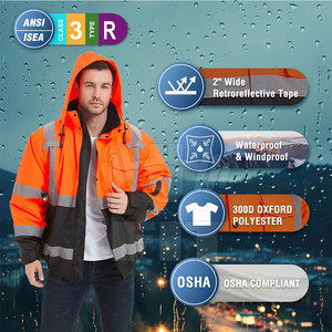 Venta al por mayor de alta visibilidad impermeable transpirable chaqueta de trabajo de seguridad ropa de trabajo de protección - Product Image 2
