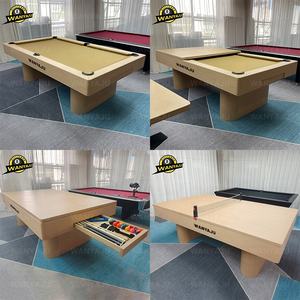 Table de <span class=keywords><strong>billard</strong></span>/<span class=keywords><strong>pool</strong></span> de luxe 8ft/9ft avec plateau de tennis et de repas, banc long et tiroir de rangement - Product Image 5