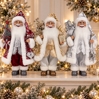 Figurine de Père Noël debout de style luxueux, 45 cm (17,7 pouces), pour table, vente en gros