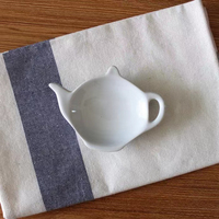 Upclay Sous-verres de sachets de thé en céramique personnalisés Assiette de rangement Porte-bonbons Soucoupe à thé Cuillère Reste Plat pour la maison