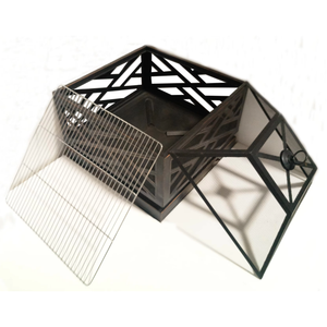 Fourniture d'usine de charbon de bois de jardin <span class=keywords><strong>Barbecue</strong></span> <span class=keywords><strong>Barbecue</strong></span> Grill maille de jardin foyer à bois brasero à feu en acier foyers sans fumée - Product Image 3