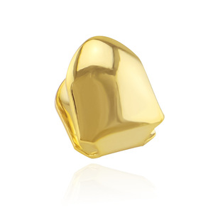 Grillz Dorado de un Solo Diente para Fiesta, Decoración Dental de Moda Hip Hop, Diseño Geométrico Unisex 1G-06 - Product Image 4