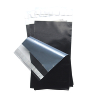 Sacs d'emballage en PE autocollants noirs, auto-scellants, anti-poussière, anti-humidité, impression en gravure, taille et couleur personnalisables