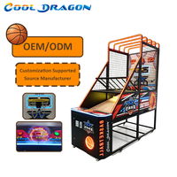 Machine de jeu d'arcade de basketball de rue, équipement de tir au basket-ball d'intérieur à monnayeur, garantie 1 an