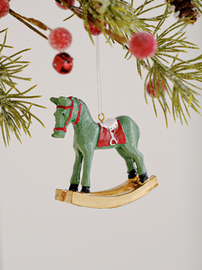 Caballo Balancín de Resina, Adornos Navideños de Caballo de Troya para Árbol de Navidad, Adornos Colgantes para Sublimación, Adornos para Árbol de Navidad - Product Image 2