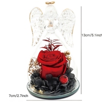 Boîte de fleurs préservées en cadeau, Saint-Valentin, luxe, rose éternelle stabilisée, rose ange préservée pour Noël, Noël, Thanksgiving, cadeau