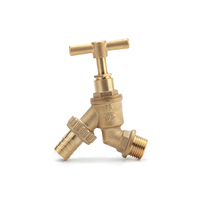 Garden Outdoor 1/2 British Copper Water Bibcock Valve Robinet d'eau à ouverture lente 4 vannes fendues Robinet d'eau