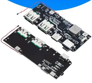 QC4.0 QC3.0 LED Dual USB 5V 4.5A 22.5W Micro Type-C Mobile Power Bank 18650 Charging Module Temperature Circuit Protection Board