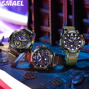 Nouvelle montre sport numérique pour homme SMAEL 8069, résistante à l'eau, avec alarme, chronomètre, affichage LED, bracelet en plastique - Product Image 1