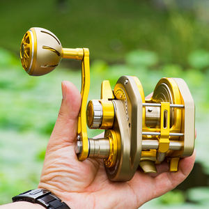 13 + 2 paslanmaz çelik rulmanlar 30kg büyük sürükle davul tam Metal fantezi jig Trolling tekne balık yalancı yem makaraları - Product Image 4