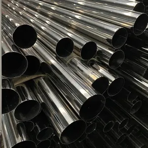 Fırçalanmış Yüzeyli 304 Paslanmaz Çelik. Merdiven korkulukları için kullanılır. Yuvarlak ve kare borular. - Product Image 2