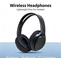 Casque sans fil supra-auriculaire avec son stéréo et microphone intégré pour le divertissement et la communication
