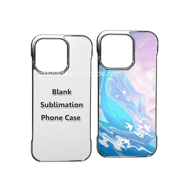 Heat Transfer PC Electroplated Silver 2d Blank Sublimation Cell Phone Cases for iPhone 16 Pro Max for Samsung S25 Ultra