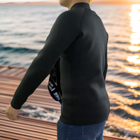 Jaket berlayar lengan panjang uniseks disesuaikan 1.5mm/2mm/3mm atasan Neoprene tahan air ukuran besar cetak modis untuk dewasa