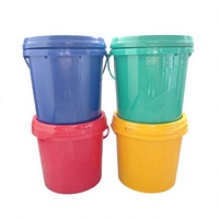 Seaux en plastique cylindriques ovales avec couvercle et poignée, en PP, de 600 ml à 20 l, vente en gros d'usine
