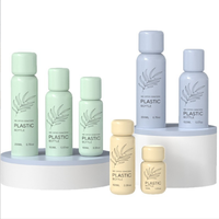 Bouteille de lotion ronde en plastique PET de 100ml avec pompe à brouillard fin pour les soins de la peau et l'emballage des soins personnels