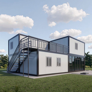 Maison préfabriquée moderne TOPPRE, maison conteneur résistante aux ouragans, <span class=keywords><strong>6</strong></span> chambres, maison conteneur à 2 étages, conception détachable - Product Image 2