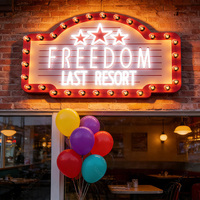 Letrero Luminoso Personalizado de Estilo Vintage para Decoración de Tiendas, Letrero Luminoso con Bombillas para Negocios