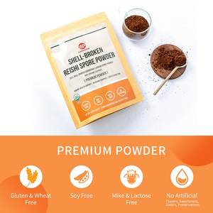 Ganoherb Oem Usda Biologische Reishi Champignonpoeder Ganoderma Lucidum Met 4% Triterpenen Spore - Product Image 2