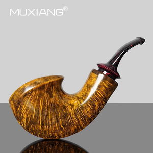 Muxiang Briar Wood Pipe Bent Type Handmade Tobacco Pipe For Men - Product Image 2