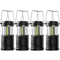 Lanterne de camping LED pliable avec éclairage à 360 degrés, étanche, alimentée par 3 piles AA, lumière de nuit portable pour l'extérieur, autonomie de 30 heures
