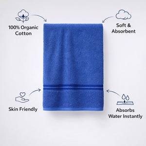 Serviette de bain en coton de qualité hôtelière supérieure, ultra douce, durable, séchage rapide, très absorbante, pour spa, resort, salle de sport, maison - Product Image 1