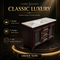 Meuble-lavabo de salle de bain moderne de luxe avec vasque, personnalisable, vente directe d'usine, adapté aux villas, appartements et hôtels.