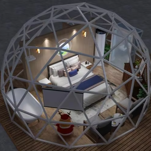 2024 chaud clair dôme PC Glamping Igloo tente Polycarbonate matériel <span class=keywords><strong>gonflable</strong></span> bulle maison salle de bain extérieur hôtel utilisation acier - Product Image 1