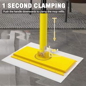 Repuestos de Mopa de Acero Resistente con Mango Telescópico y Autoexprimidor para Limpieza de Pisos Multisuperficie - Product Image 2