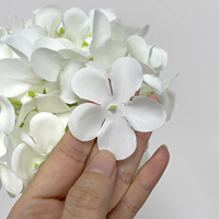 Fleurs d'hortensia blanches HGA, hortensia artificiel en soie à tige unique pour la décoration de mariage et la décoration de table de salon, en vrac