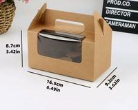 Maßgefertigte Weiße Karton-Cupcake-Verpackung mit Transparentem Fenster und Griff Muffin-Box