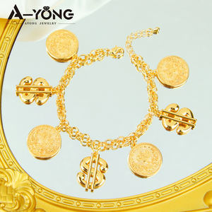 Conjunto de Collar Chapado en Oro de 24k Estilo Hip Hop de Moda Europea y Americana, Diseño de Monedas y Dólares de Lujo, Conjunto de Joyería para Regalo de Fiesta - Product Image 5